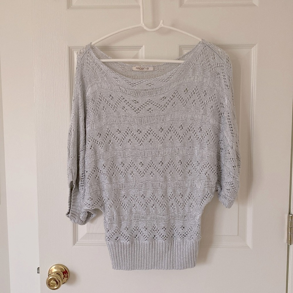 Metallic crotchet sweater